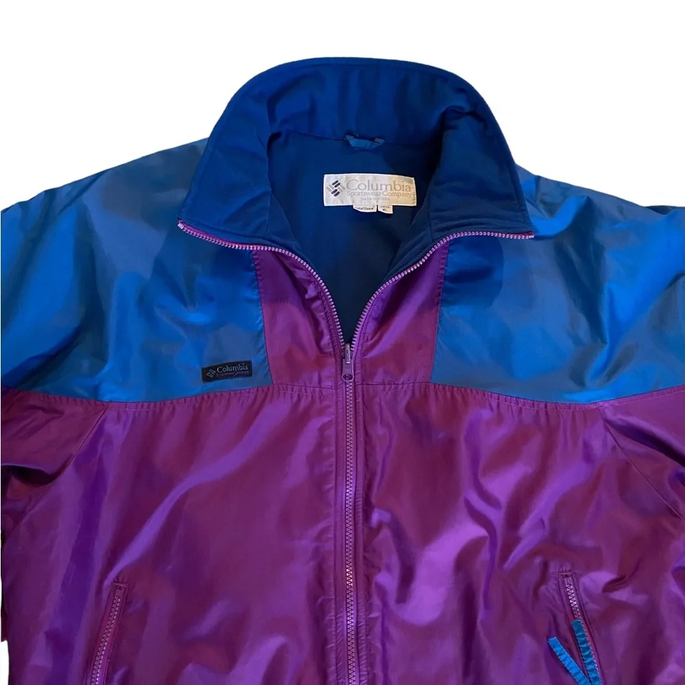 Vintage 80’s/90’s Columbia duo coloured ski jacket with radial sleeves s… - Picture 8 of 16